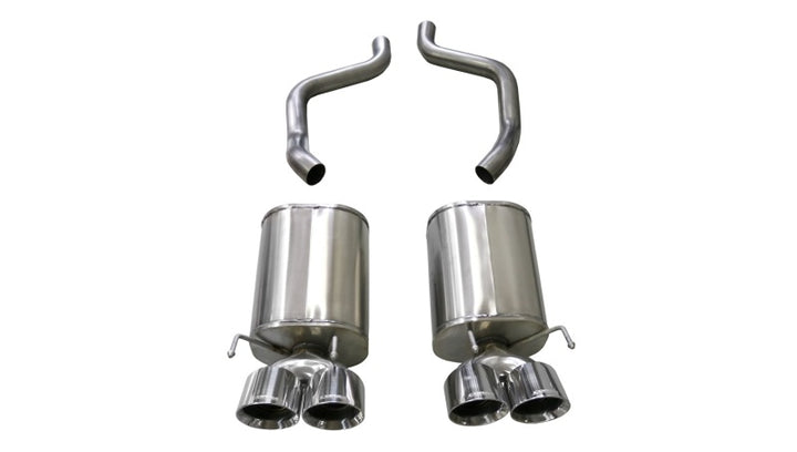 Corsa 2005-2007 Chevrolet Corvette (C6) 6.0L/6.2L Polished Sport Axle-Back Exhaust w/4.5in Tips - Bull Strap