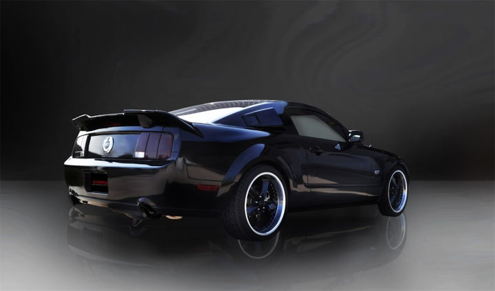 Corsa 2005-2010 Ford Mustang Shelby GT500 5.4L V8 Black Sport Axle-Back Exhaust - Bull Strap