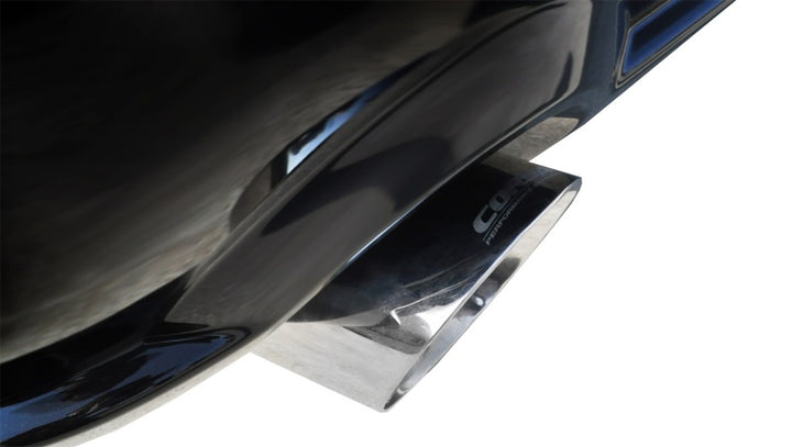 Corsa 2005-2010 Ford Mustang Shelby GT500 5.4L V8 Polished Xtreme Axle-Back Exhaust - Bull Strap