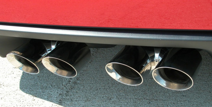 Corsa 2006-2013 Chevrolet Corvette C6 Z06 7.0L V8 Polished Sport Axle-Back Exhaust - Bull Strap