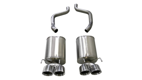 Corsa 2009-2013 Chevrolet Corvette (C6) 6.2L Polished Sport Axle-Back Exhaust w/4.5in Tips - Bull Strap
