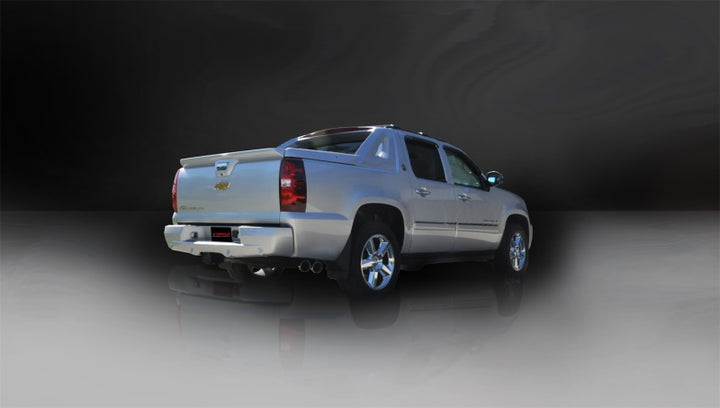 Corsa 2009-2013 Chevrolet Suburban 1500 5.3L V8 Polished Sport Cat-Back Exhaust - Bull Strap