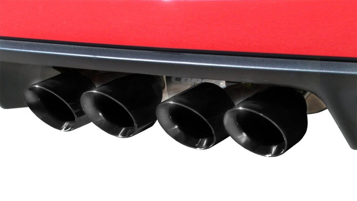 Corsa 2009-2013 Xtreme Axle-Back Exhaust w/Dual Black 3.5in Tips 09-13 Chevrolet Corvette C6 6.2L V8 - Bull Strap
