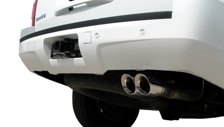 Corsa 2009-2014 Chevrolet Tahoe 5.3L V8 Polished Sport Cat-Back Exhaust - Bull Strap