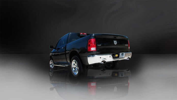 Corsa 2009-2019 -14 Dodge Ram Quad Cab/Short Bed 1500 4.7L V8 Polished Sport Cat-Back Exhaust - Bull Strap