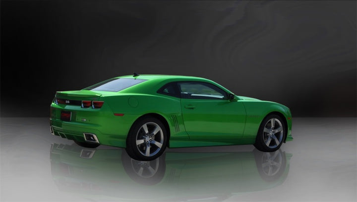 Corsa 2010-2013 Chevrolet Camaro Convertible SS 6.2L V8 Manual Polished Sport Cat-Back + XO Exhaust - Bull Strap