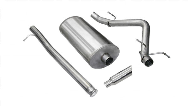 Corsa 2010-2013 Chevrolet Silverado Ext. Cab/Std. Bed 1500 4.8L V8 Polished Sport Cat-Back Exhaust - Bull Strap