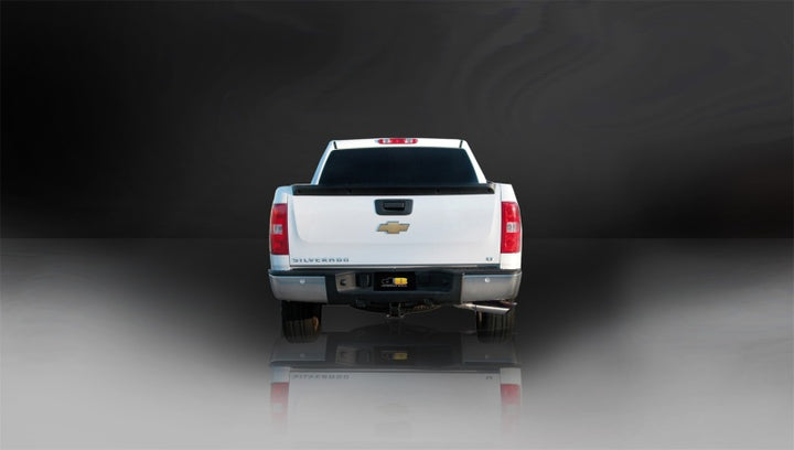 Corsa 2010-2013 Chevrolet Silverado Ext. Cab/Std. Bed 1500 4.8L V8 Polished Sport Cat-Back Exhaust - Bull Strap