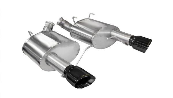 Corsa 2011-2014 Ford Mustang GT/Boss 302 5.0L V8 Black Xtreme Axle-Back Exhaust - Bull Strap