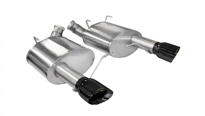 Corsa 2011-2014 Ford Mustang GT/Boss 302 5.0L V8 Black Xtreme Axle-Back Exhaust - Bull Strap