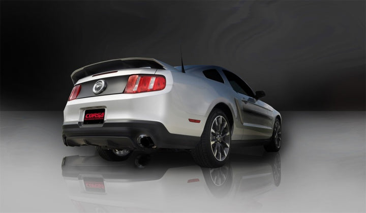 Corsa 2011-2014 Ford Mustang GT/Boss 302 5.0L V8 Black Xtreme Axle-Back Exhaust - Bull Strap
