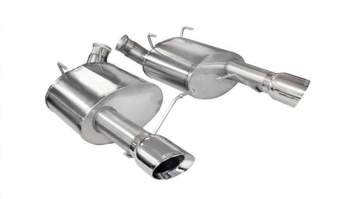 Corsa 2011-2014 Ford Mustang GT/Boss 302 5.0L V8 Polished Xtreme Axle-Back Exhaust - Bull Strap