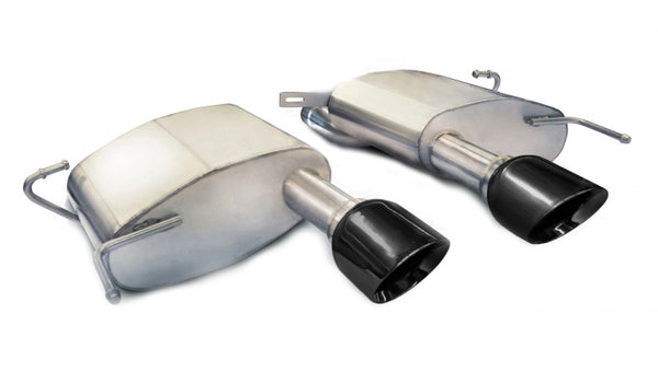 Corsa 2011-2015 Cadillac CTS Coupe V 6.2L V8 Black Sport Axle-Back Exhaust - Bull Strap