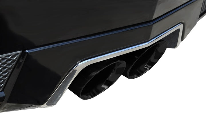 Corsa 2011-2015 Cadillac CTS Coupe V 6.2L V8 Black Sport Axle-Back Exhaust - Bull Strap