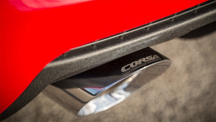 Corsa 2011-2015 Chevrolet Camaro SS 6.2L V8 Manual Polished Xtreme 3in Cat-Back - Bull Strap