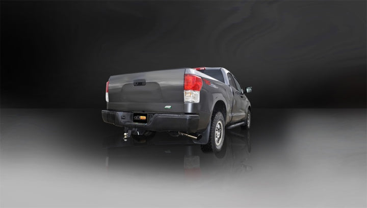 Corsa 2011-2021 -14 Toyota Tundra Double Cab/Crew Max 5.7L V8 Polished Sport Cat-Back Exhaust - Bull Strap