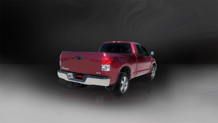 Corsa 2011-2021 Toyota Tundra Double Cab/Crew Max 5.7L V8 Black Sport Cat-Back Exhaust - Bull Strap