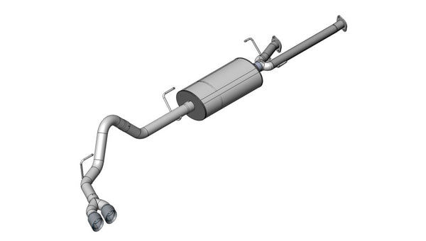 Corsa 2011-2021 Toyota Tundra Double Cab/Crew Max 5.7L V8 Polished Sport Cat-Back Exhaust - Bull Strap