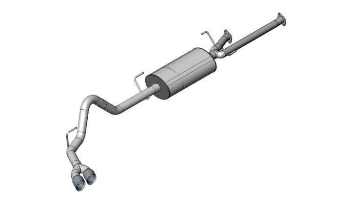 Corsa 2011-2021 Toyota Tundra Double Cab/Crew Max 5.7L V8 Polished Sport Cat-Back Exhaust - Bull Strap