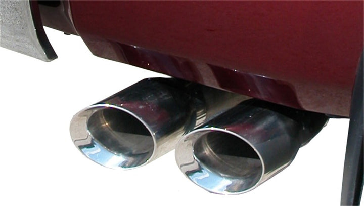 Corsa 2011-2021 Toyota Tundra Double Cab/Crew Max 5.7L V8 Polished Sport Cat-Back Exhaust - Bull Strap