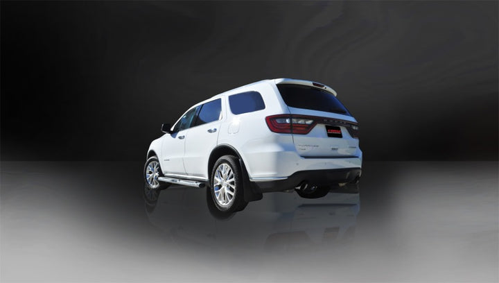 Corsa 2011-2024 Dodge Durango 5.7L V8 Black Sport Dual Rear Cat-Back Exhaust - Bull Strap