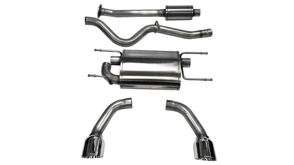 Corsa 2012-2025 Scion FRS / Subaru BRZ Polished Sport Cat-Back Exhaust - Bull Strap