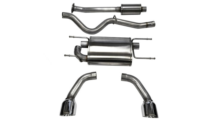 Corsa 2012-2025 Scion FRS / Subaru BRZ Polished Sport Cat-Back Exhaust - Bull Strap