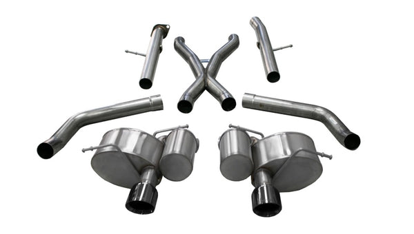 Corsa 2012-21 Jeep Grand Cherokee SRT 2.75in Dual Rear Xtreme Cat-Back Exhaust - Black PVD TipFinish - Bull Strap
