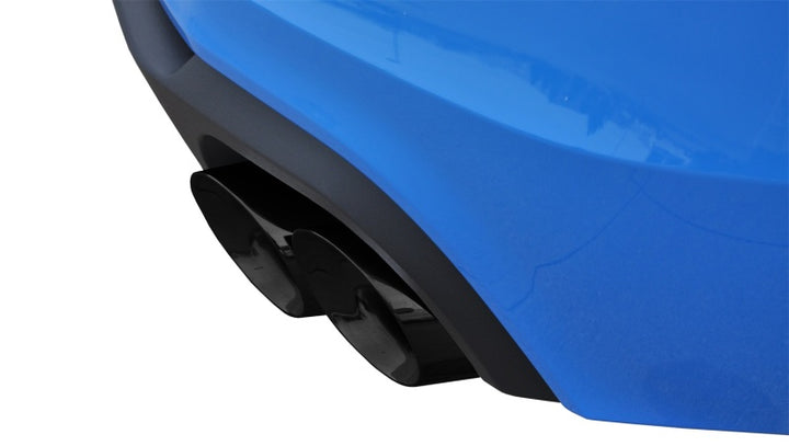 Corsa 2013-2014 Ford Mustang Shelby GT500 5.8L V8 Black Sport Axle-Back Exhaust - Bull Strap
