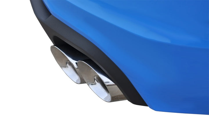 Corsa 2013-2014 Ford Mustang Shelby GT500 5.8L V8 Polished Sport Axle-Back Exhaust - Bull Strap