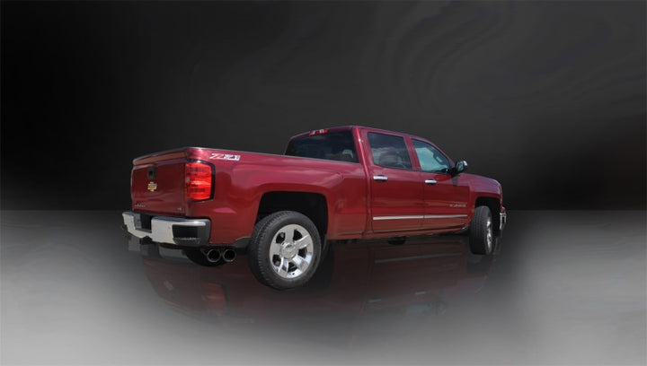 Corsa 2014-19 Sierra/Silverado 1500 Crew/Dbl / Short/Std. Bed 6.2L V8 Black Sport Single SideCB Exht - Bull Strap