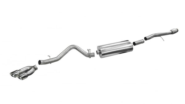 Corsa 2014-19 Sierra/Silvrd 1500 Crew/Dbl / Short/Std. Bed 6.2L V8 Polished Sport Single SideCB Ext - Bull Strap