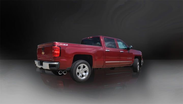 Corsa 2014-19 Sierra/Silvrd 1500 Crew/Dbl / Short/Std. Bed 6.2L V8 Polished Sport Single SideCB Ext - Bull Strap