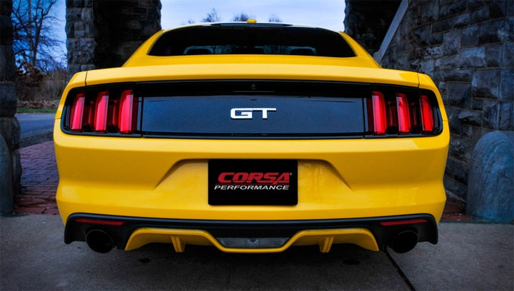 Corsa 2015-2017 Ford Mustang GT Fastback 5.0 3in Xtreme Cat Back Exhaust w/ Dual Black 4.5in Tips - Bull Strap
