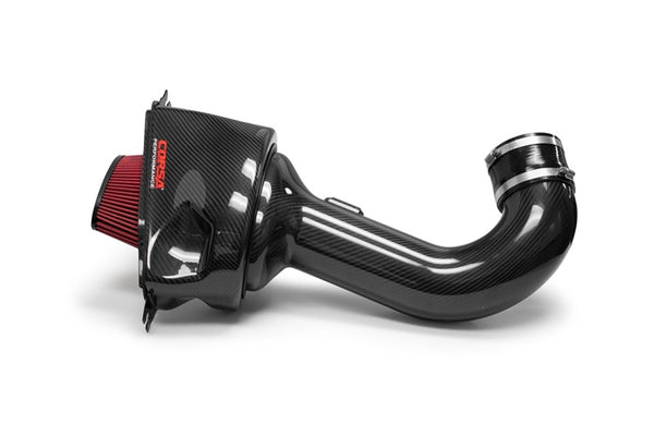 Corsa 2015-2019 Chevrolet Corvette C7 Z06 Carbon Fiber Air Intake with DryTech Filter - Bull Strap