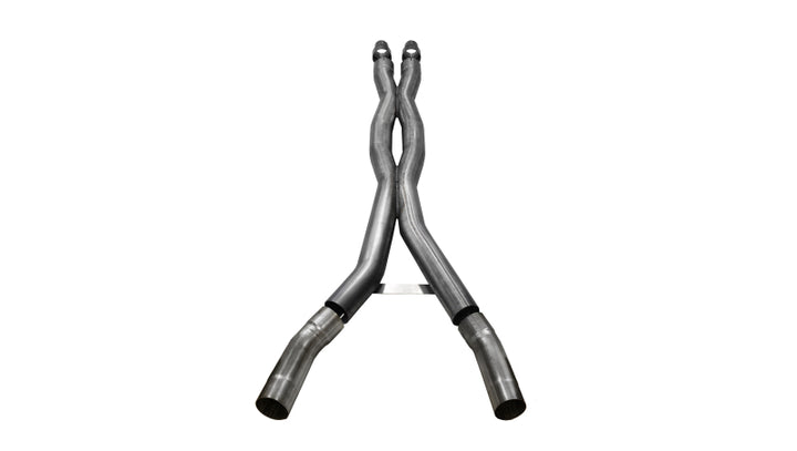 Corsa 2015-2020 Ford Mustang GT350 3in Double X Pipe Exhaust - Bull Strap