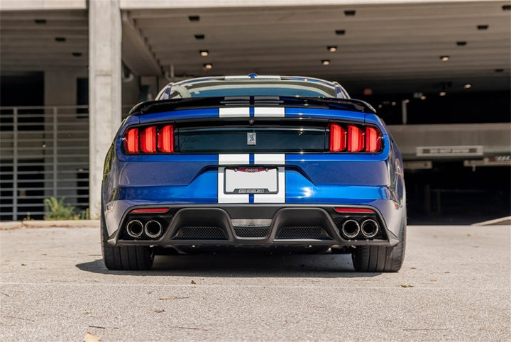 Corsa 2015-2020 Ford Mustang GT350/R 5.2L V8 Dual Rear Cat-Back- Stainless Dual Rear Exit - Bull Strap