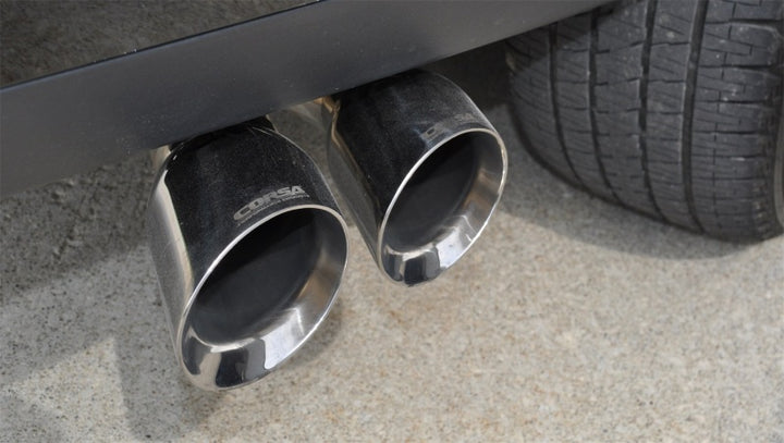 Corsa 2015-2020 GMC Yukon Denali XL 6.2L V8 3in Cat-Back Single Side Exit Twin 4in Polished Tips - Bull Strap