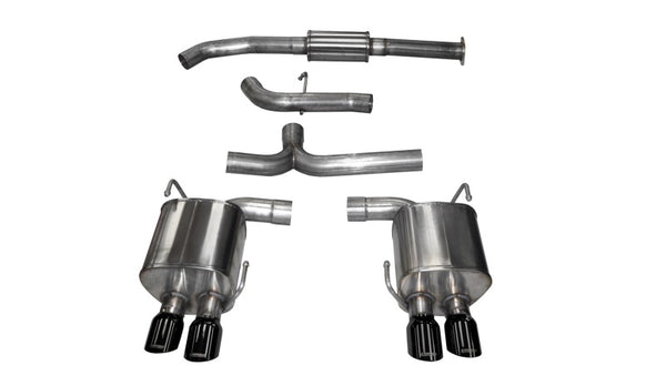 Corsa 2015-2021 Subaru WRX Cat Back Exhaust Black Quad 3.5in Tips *Sport* - Bull Strap
