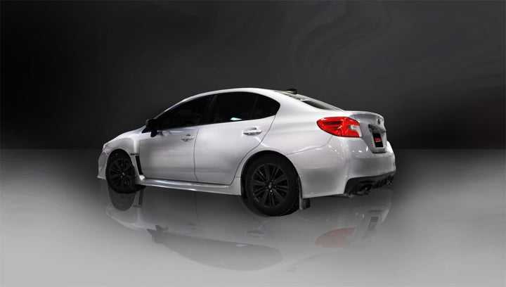 Corsa 2015-2021 Subaru WRX Cat Back Exhaust Black Quad 3.5in Tips *Sport* - Bull Strap