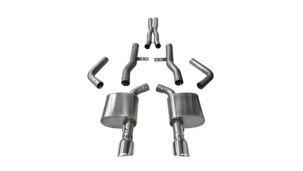 Corsa 2015-2023 Dodge Charger SRT/Scat Pack/R/T 6.4L Polished Xtreme Cat-Back Exhaust - Bull Strap