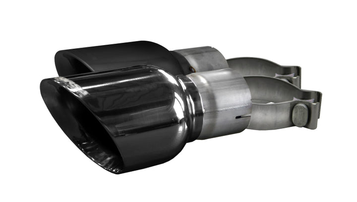 Corsa 2015-2025 Ford Mustang GT 3.0in Inlet / 4.5in Outlet Black PVD Tip Kit (For Corsa ExhaustOnly) - Bull Strap