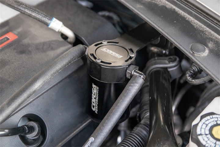 Corsa 2016-2023 Chevrolet Camaro SS Coupe 6.2L V8 (RWD) Aluminum Oil Catch Can w/Mounting Bracke - Bull Strap