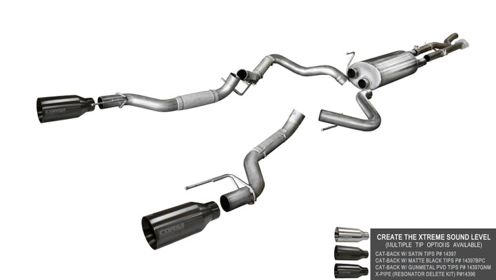Corsa 2017-2020 Ford F-150 Raptor Super Cab / Super Crew Cab 3.5L V6 X-Pipe - Bull Strap