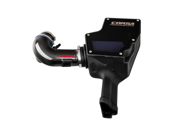 Corsa 2018-2023 Ford Mustang GT 5.0L V8 Carbon Fiber Air Intake w/ Oiled Air Filter - Bull Strap