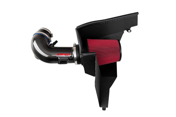 Corsa 2018-2023 Ford Mustang GT 5.0L V8 Carbon Fiber Air Intake with DryTech 3D Filter - Bull Strap