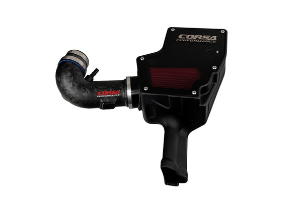 Corsa 2018-2023 Ford Mustang GT 5.0L V8 Forged Carbon Fiber Air Intake w/ DryTech 3D No Oil Filter - Bull Strap