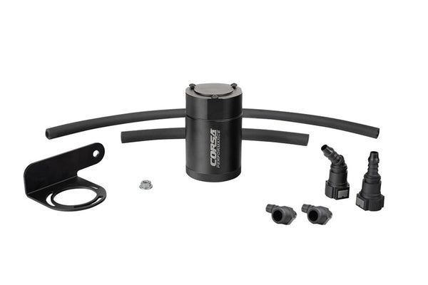 Corsa 2019-2025 Silverado/Sierra & 2021-2025 Tahoe/Suburban/Yukon/Denali Aluminum Oil Catch Can - Bull Strap