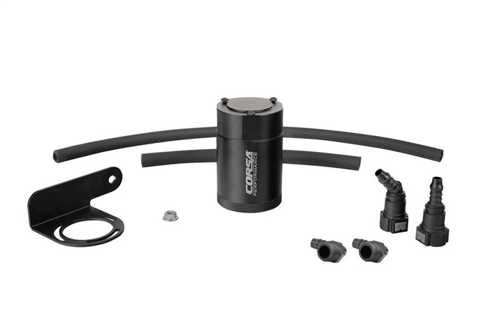Corsa 2019-2025 Silverado/Sierra & 2021-2025 Tahoe/Suburban/Yukon/Denali Aluminum Oil Catch Can - Bull Strap