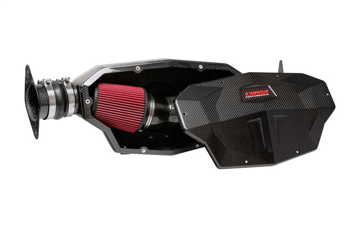 Corsa 2020-2025 Chevrolet Corvette C8 Stingray Carbon Fiber Air Intake - Bull Strap
